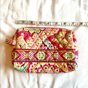 Vera Bradley pink paisley zippered cosmetic bag